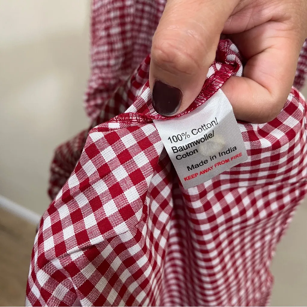 Esmee Exclusive by ASOS gingham tiered maxi beach dress in cherry red NWTsize 16 - Image 10