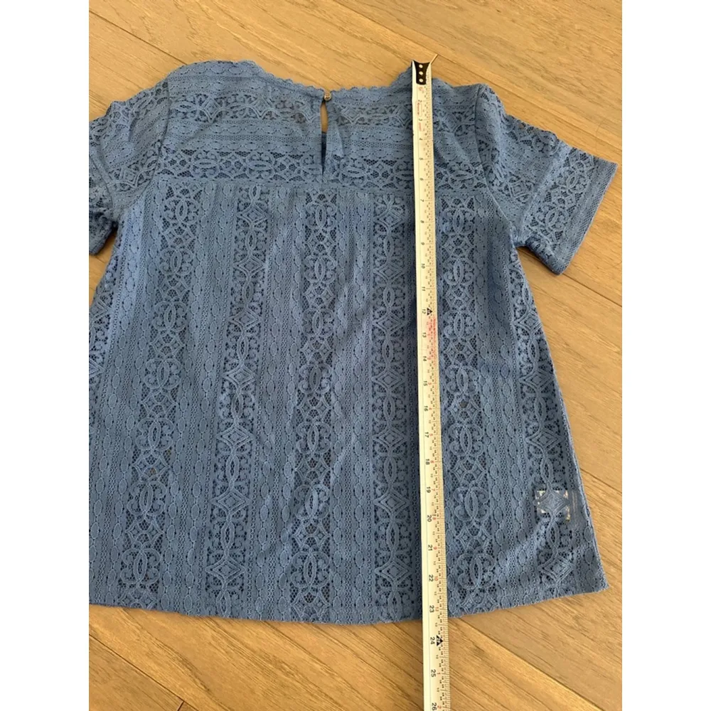 Loft Blue Lace Top Light Blue XS - Image 8