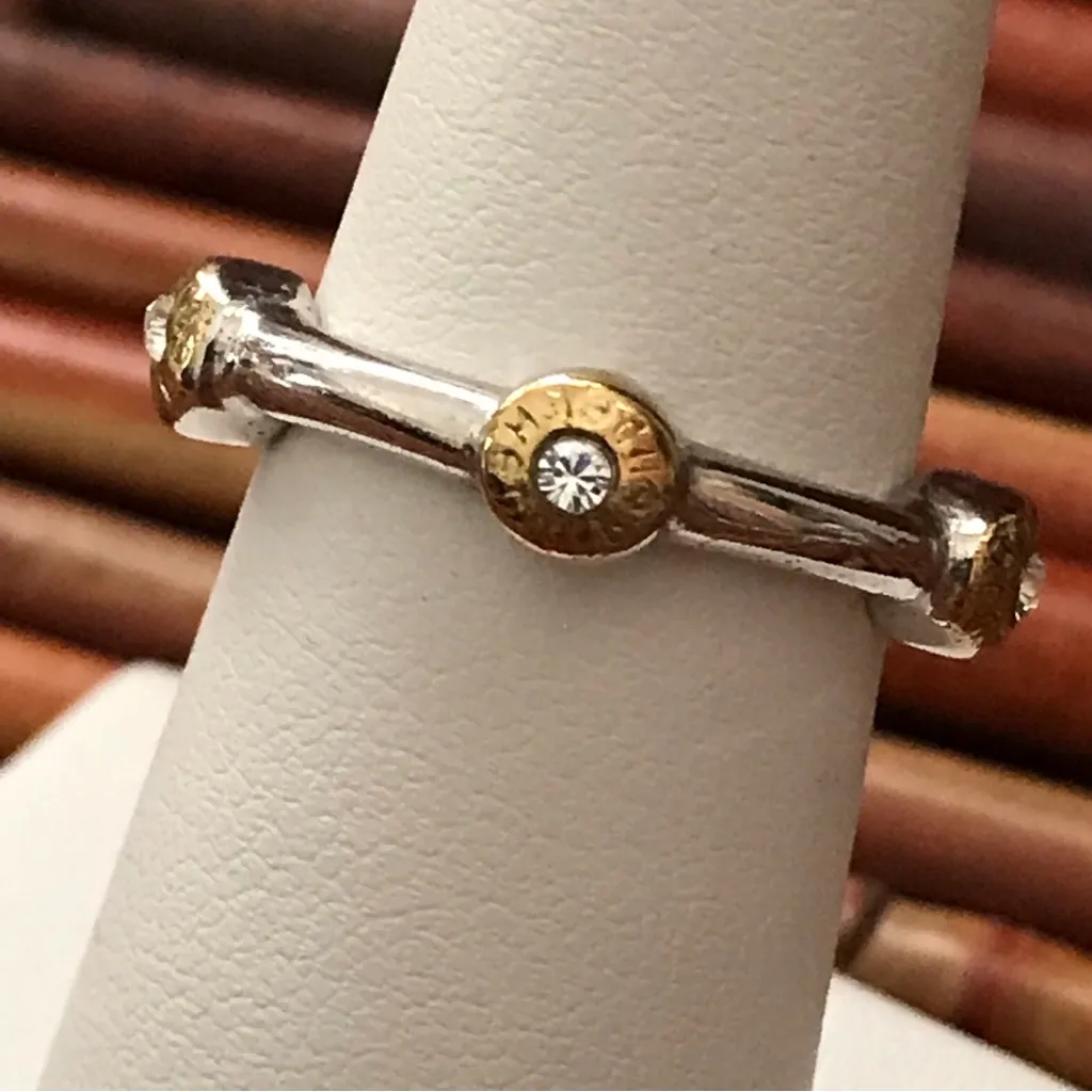 Henri Bendel Silvertone Ring Size 6 - Image 6