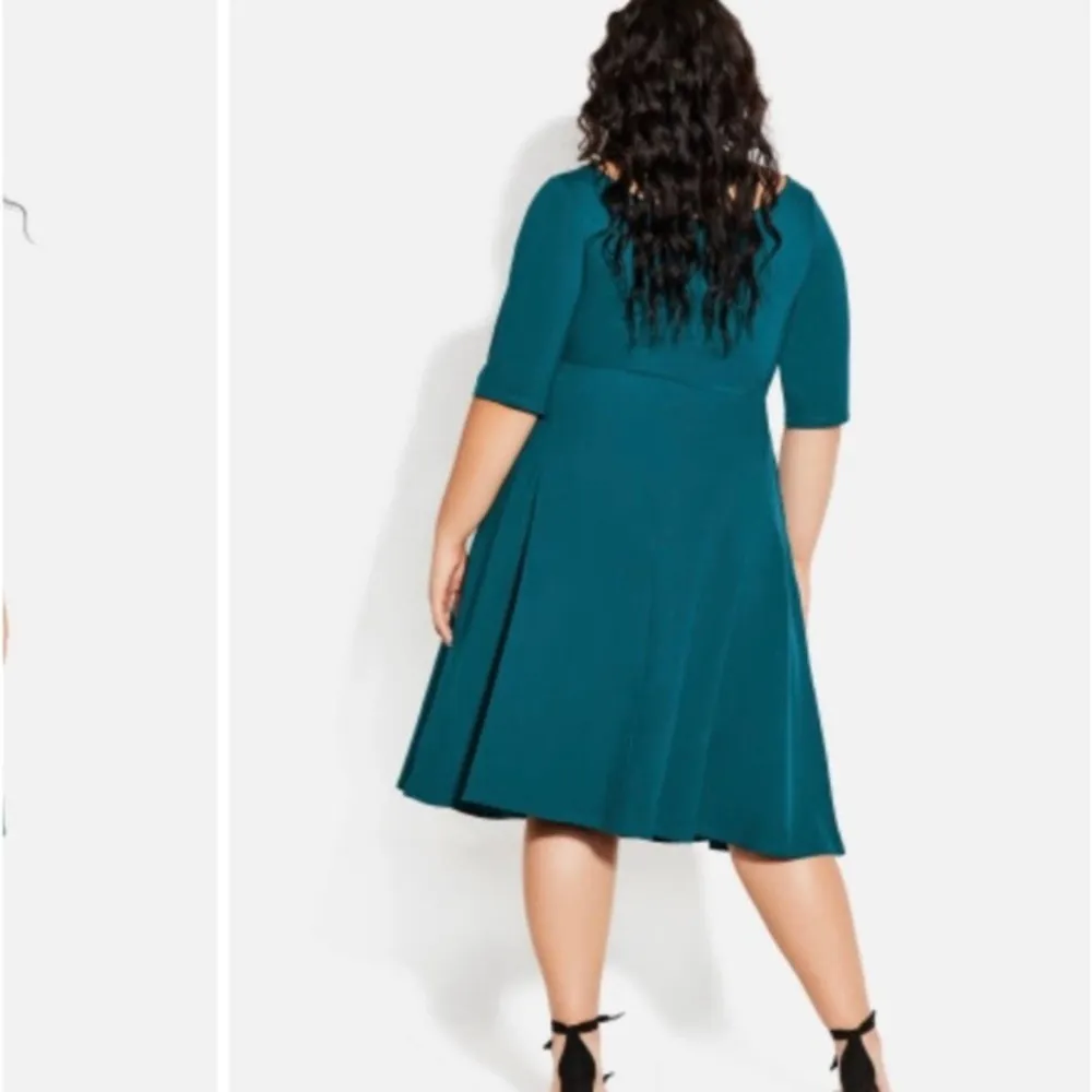 City Chic Teal Blue Cute Girl Dress Sz.M(18) NWT - Image 4