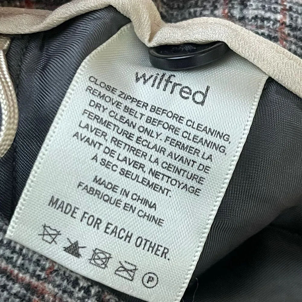 WILFRED Cropped Pants Size 6 Plaid Wool Cashmere‎ Blend Career Business Work - Image 5