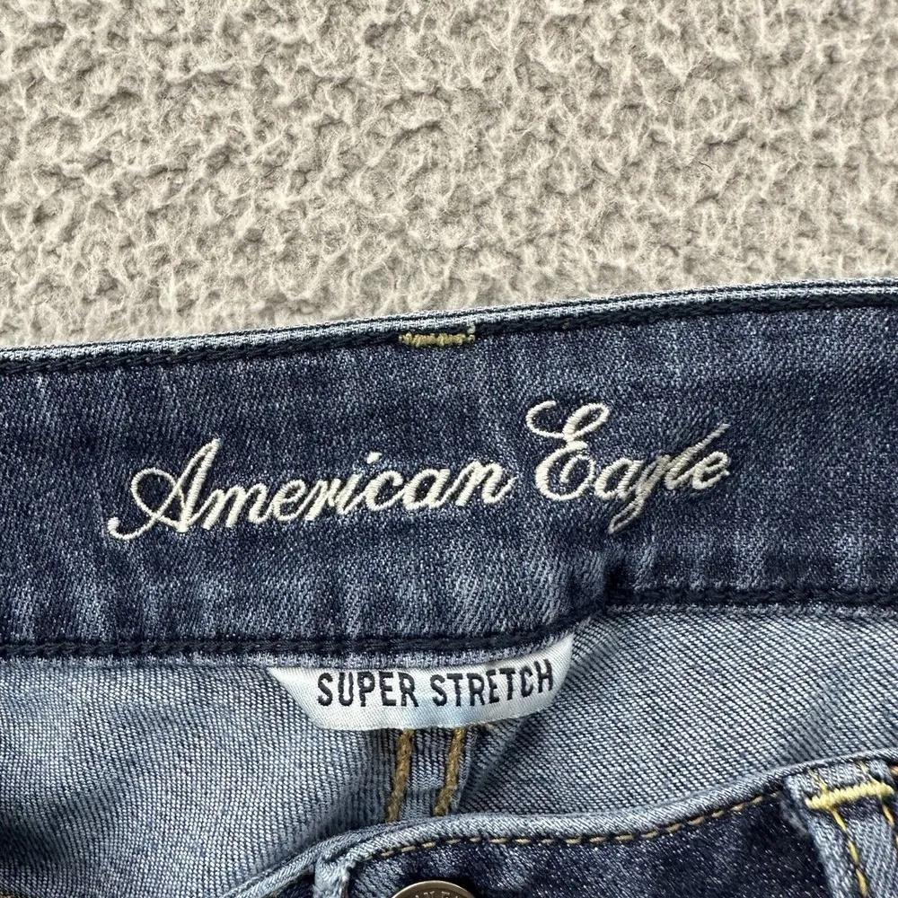 American Eagle Artist Jeans Low Rise‎ Flare Festival Y2K Retro Women's 6 x 30.5 - Image 5