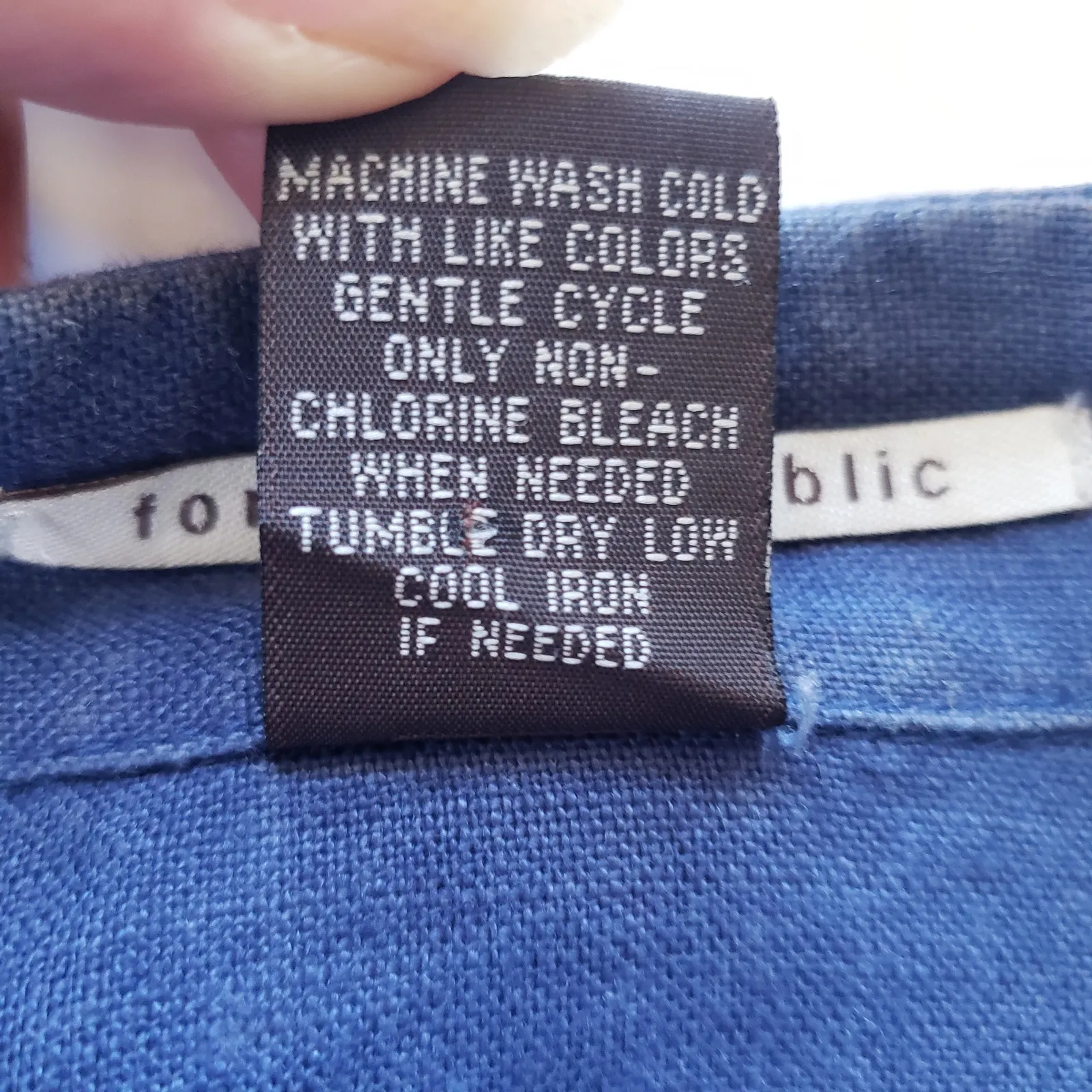 For the Republic Linen Womens Blouse Sz 8 Lagenlook Asymmetric Scandi Blue Artsy - Image 10