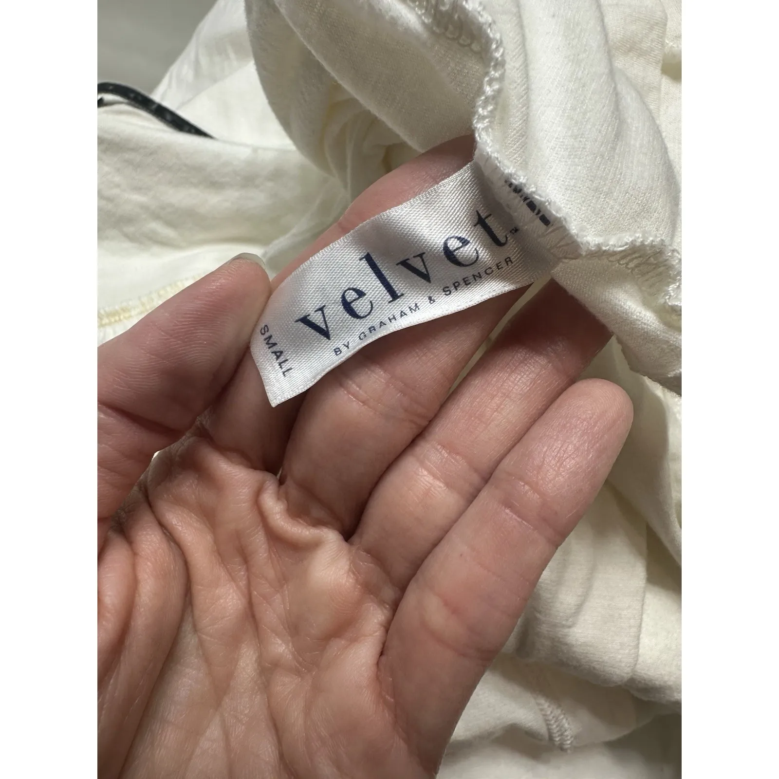 Velvet by Graham & Spencer White Strapless Maxi Dress Small‎ Made in USA Pockets - Image 5