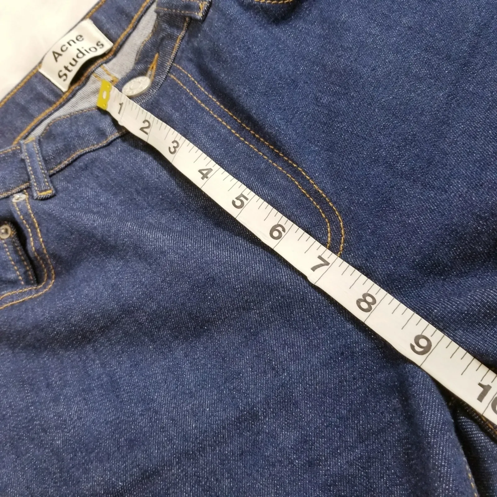 Acne Studios Jeans Pin Raw Reform Dark Wash Blue Size 30 - Image 5