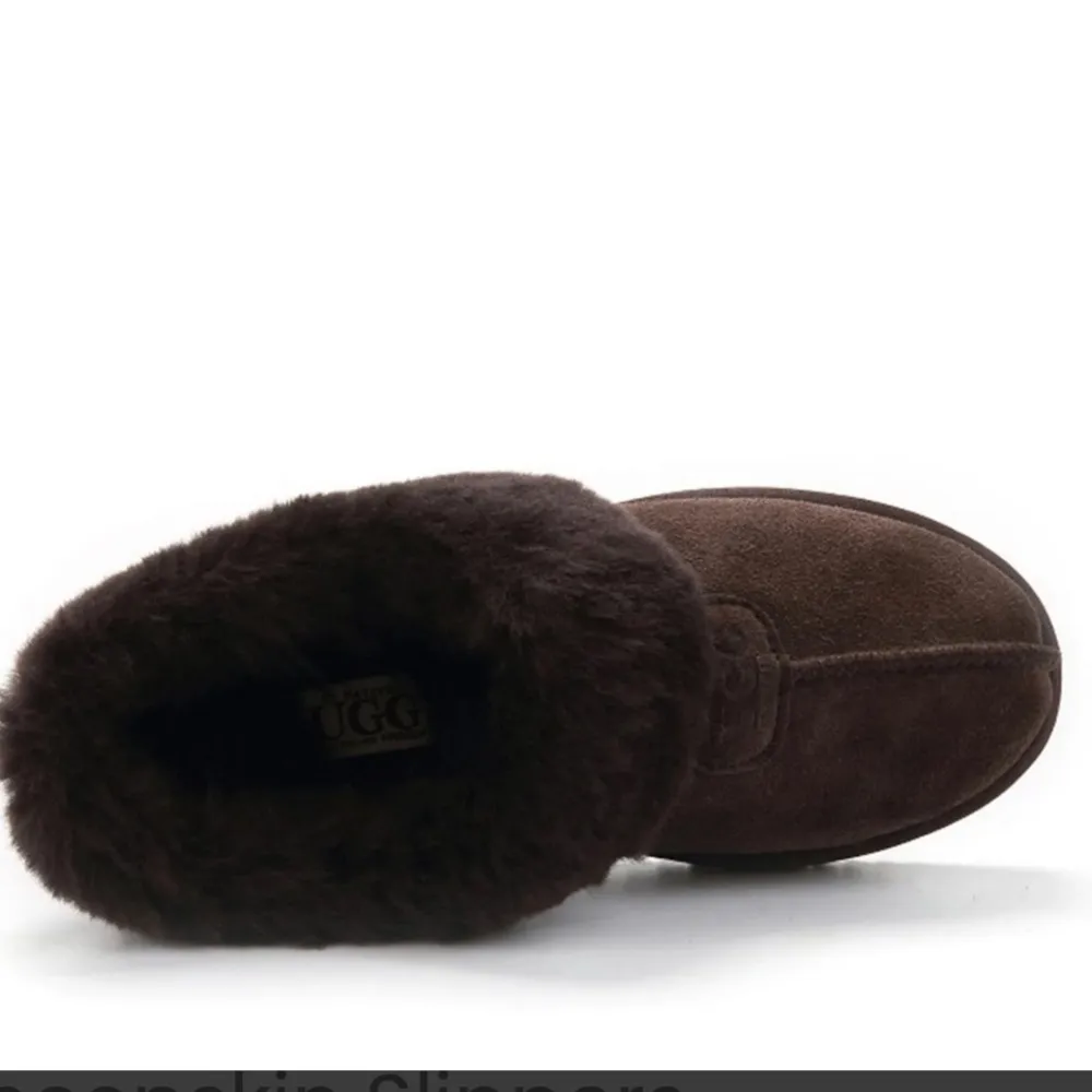 UGG Rona Ultra-Short Sheepskin Slippers chestnut brown color size 8 - Image 2