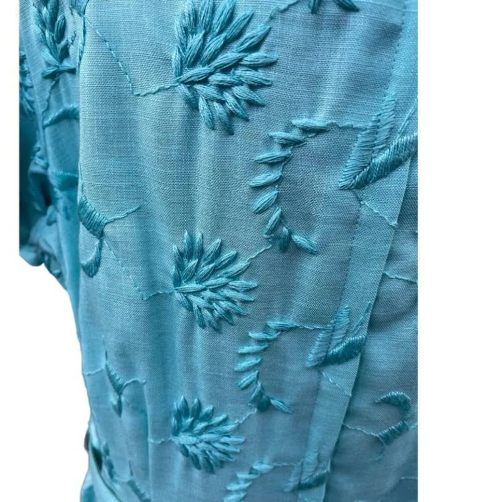 1960s Vintage Amy Vanderbilt by Bristol Dress, Mint/Aqua Size 10/12 Large - Image 7