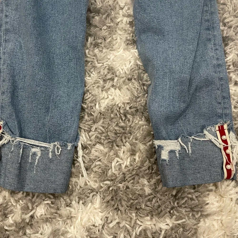 Zara Rolled Up Pearl Jeans 4 - Image 12