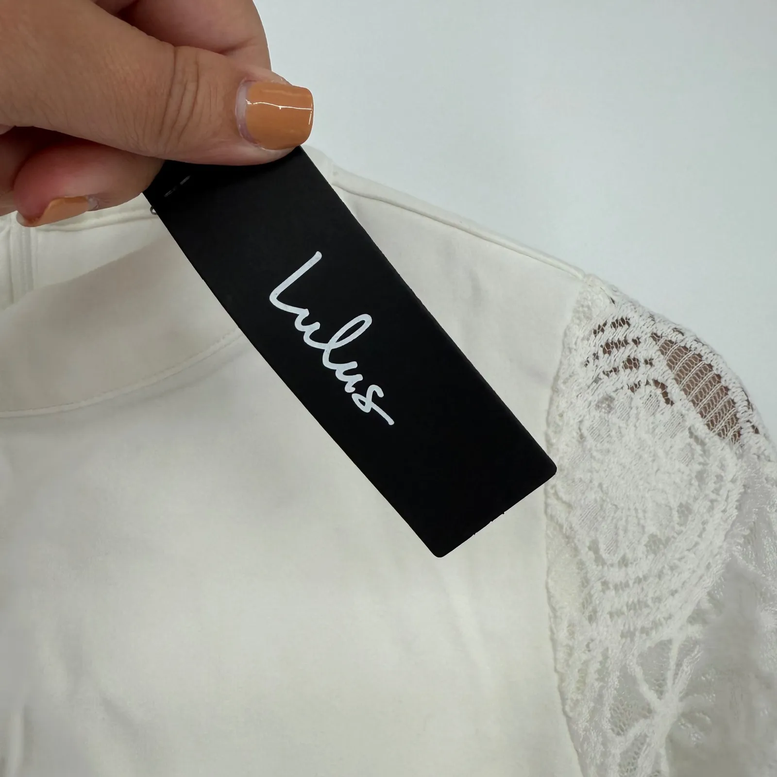 Lulus Lace Up Your Sleeve White Lace Long Sleeve Bodycon Dress Size M Size M - Image 7