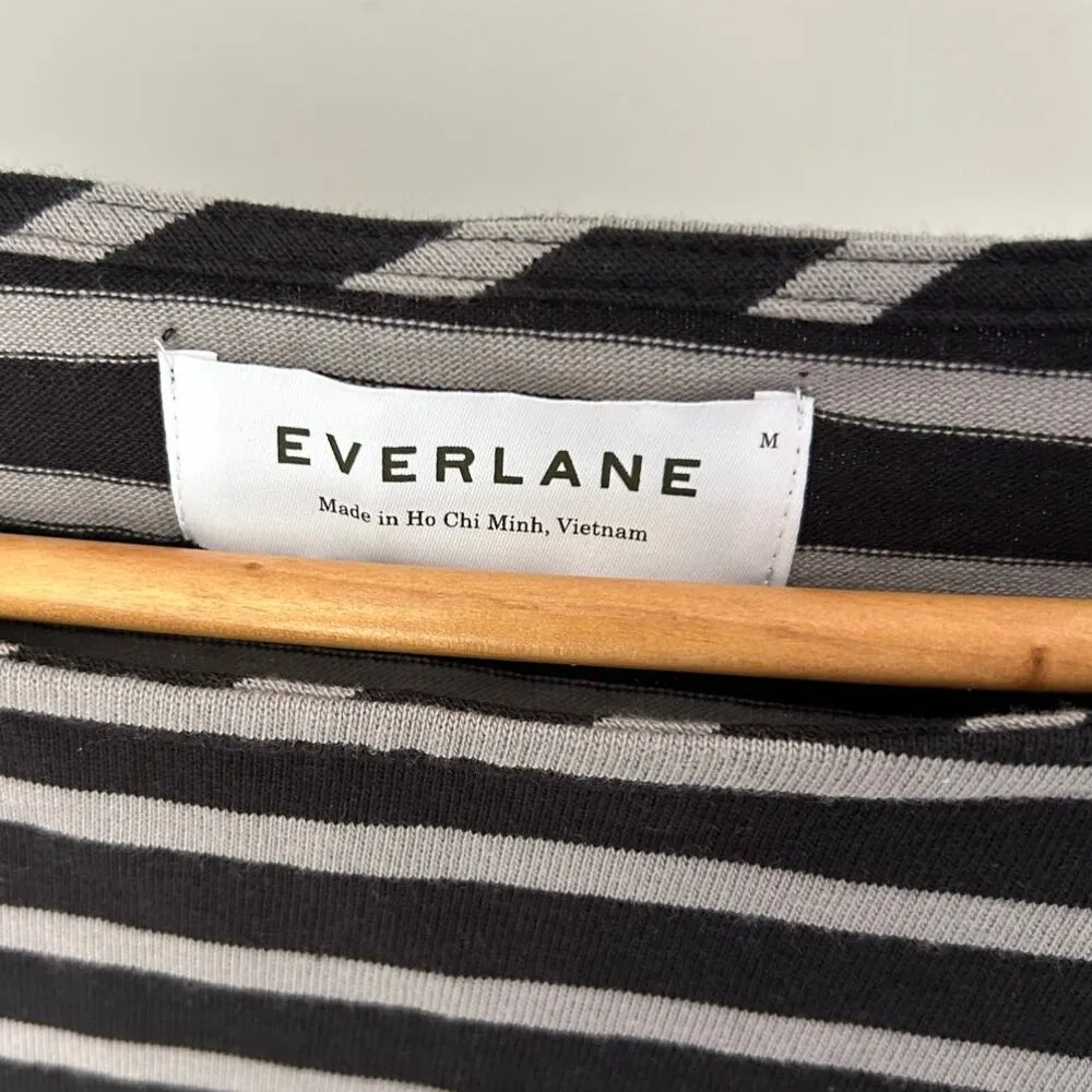 $65 Everlane Black/White Striped Top‎ Size Medium - Image 3
