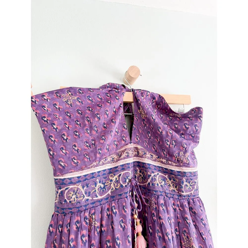 Bell | Ariel Mini Dress in Purple Print | Sz XL - Image 6