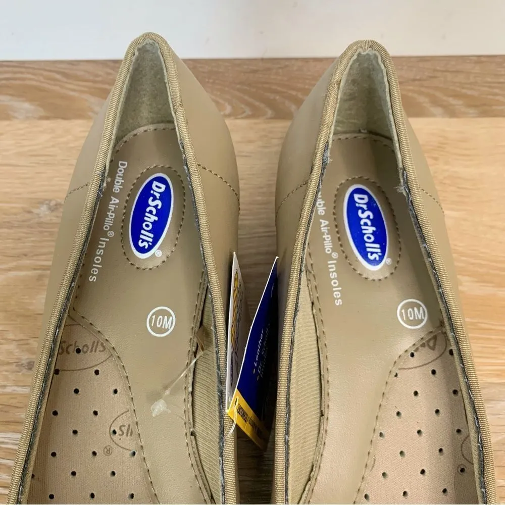 NWT Dr. Scholl’s Slip On Nude Comfort Leather Wedges - Image 9