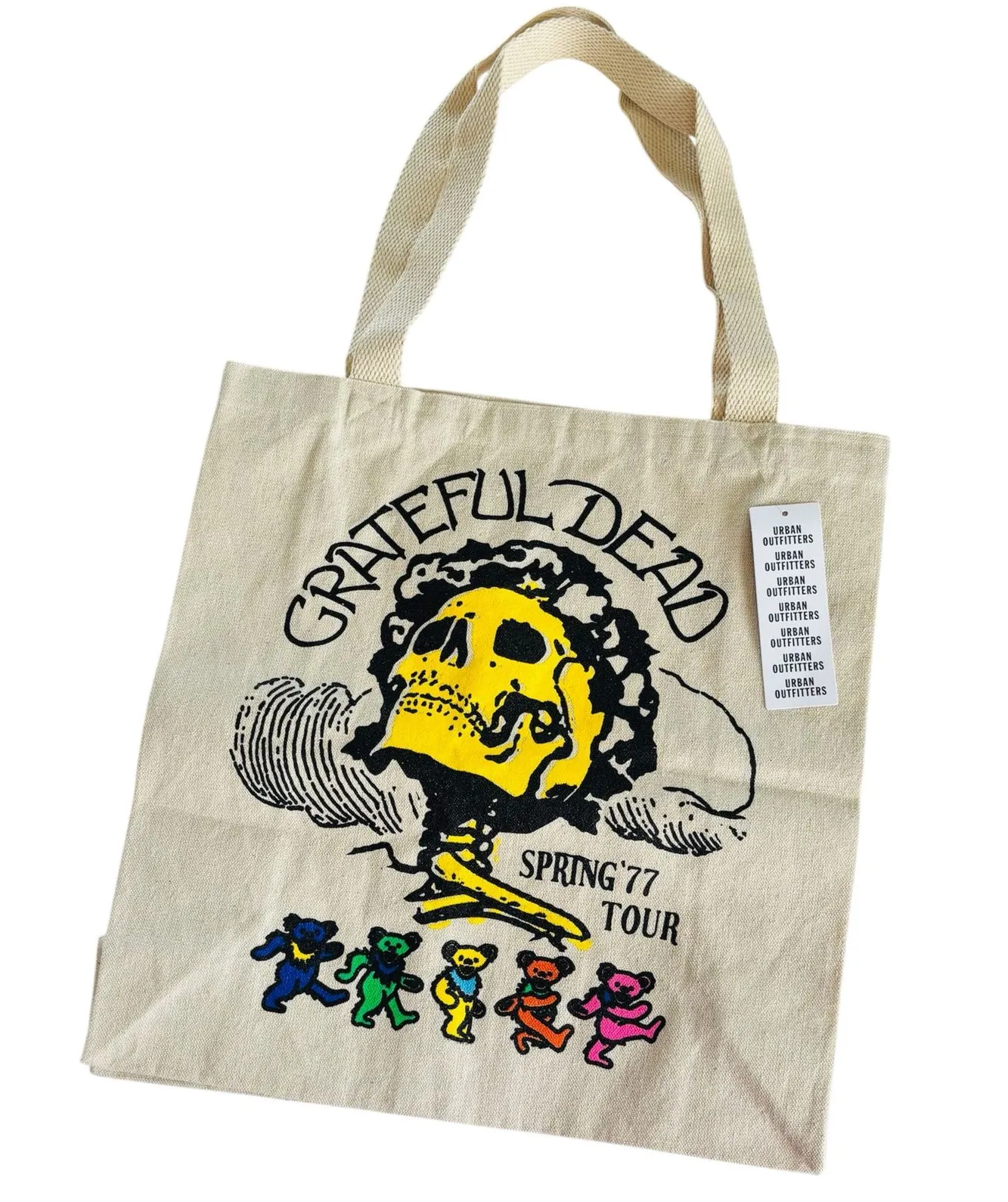 Urban Outfitters Grateful Dead Spring '77 Beige Canvas Tote Bag NWT - Image 1