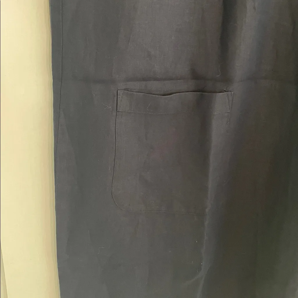 J. JILL Love Linen Sleeveless Crewneck Pocket Shift Dress in Navy Blue Size 4X - Image 7