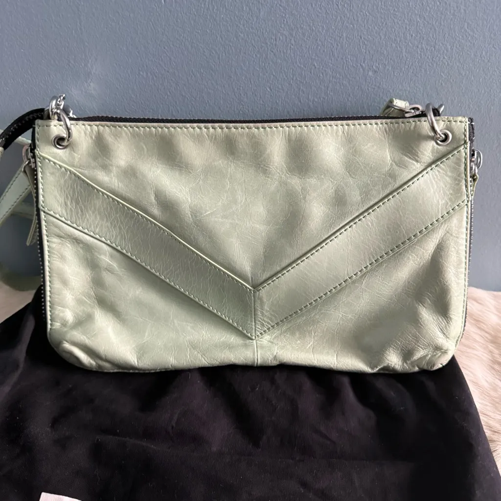Diesel Green Leather Envelope Crossbody Bag - Image 10