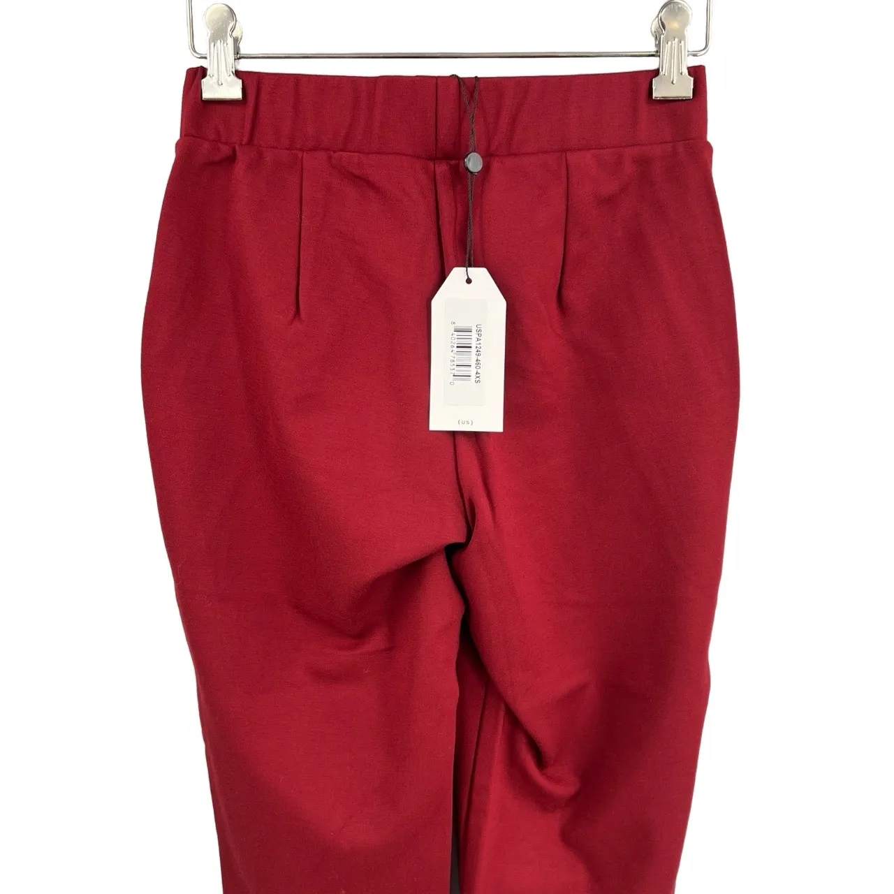 Universal Standard Ponte Kinit Pants Maroon Elastic Waist Size 4XS / 00-0 New - Image 5