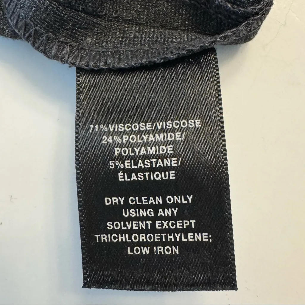 Lafayette 148 Italian Punto Milano Pant Charcoal Large Straight Leg Trouser Gray - Image 10