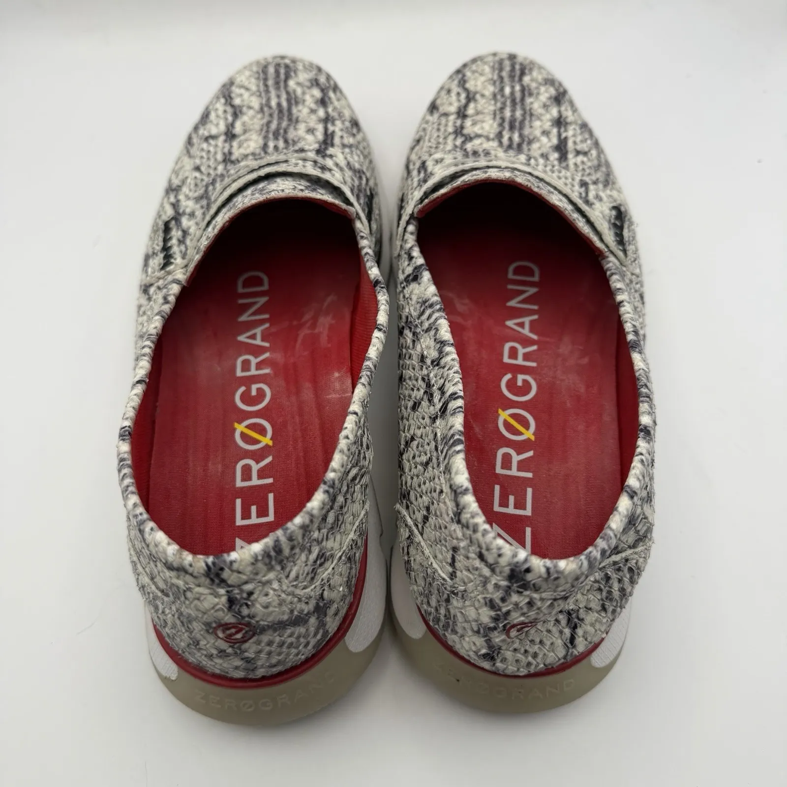 Cole Haan Zerogrand Black White Snakeskin Penny Loafer Women's Sz 8 B - Image 5