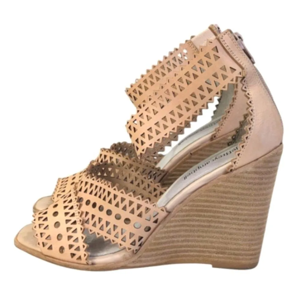 Jeffrey Campbell Besante Woven Wedge EUC $168 Size 8.5  S3601 - Image 8