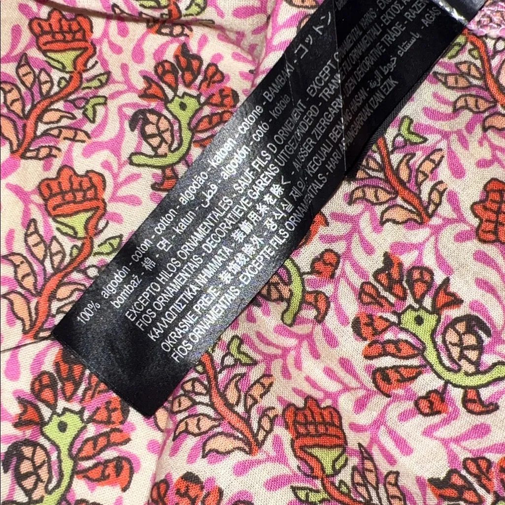 ZARA Crochet Trim Midi Dress Boho Long Sleeve Size XL Relaxed Fit Maxi - Image 10