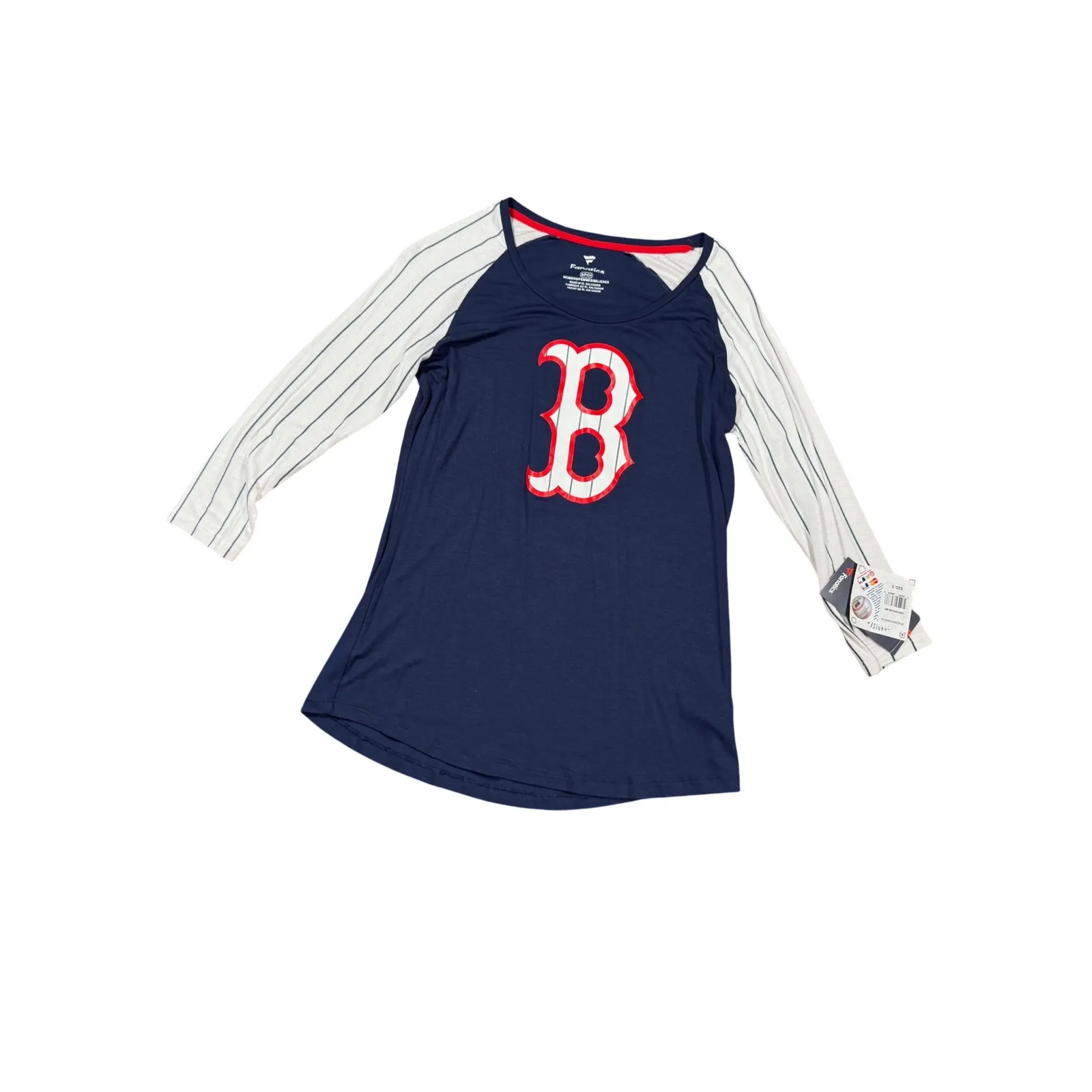 Boston Red Sox Fanatics Women's Baseball T-Shirt Long Sleeve Raglan‎ S - Image 2