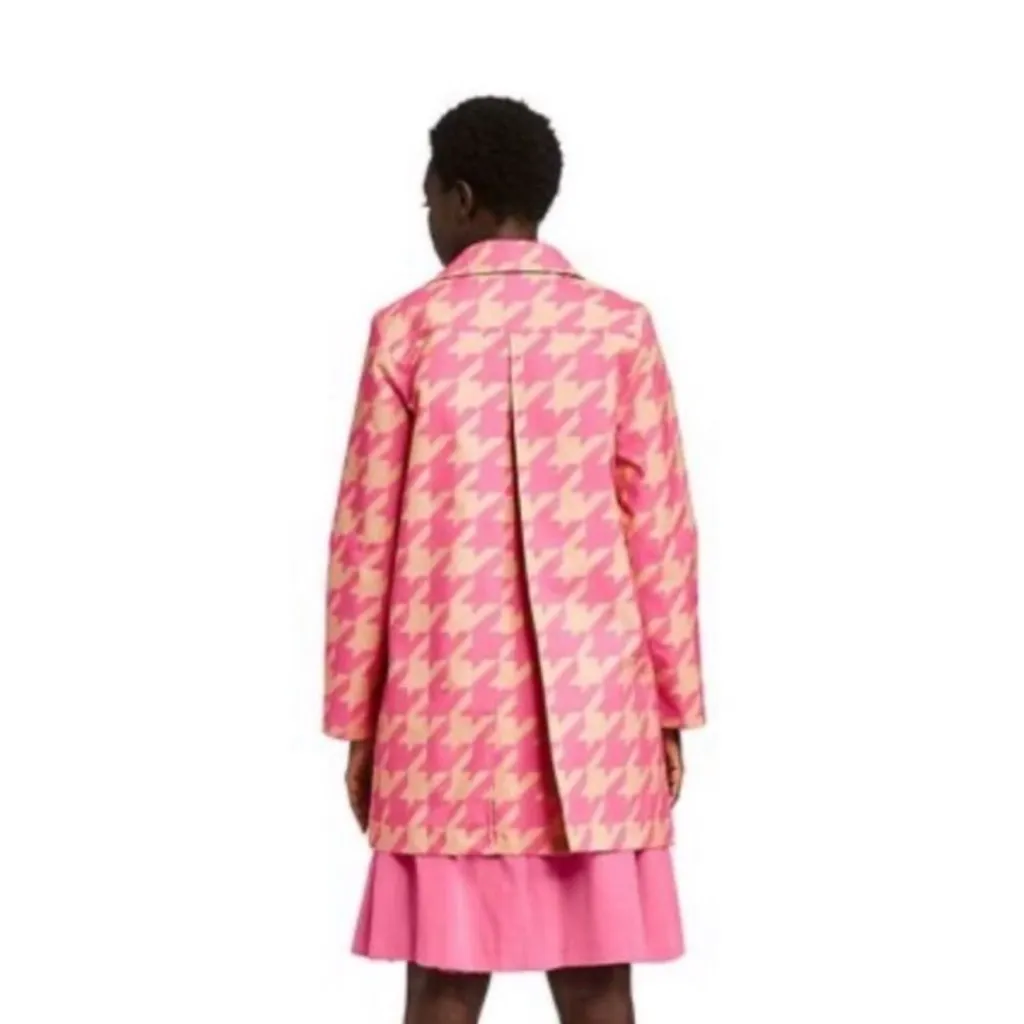 NWT Isaac Mizrahi Target Womens Jacket Pink Houndstooth Coat sz S NEW 20th anniv - Image 3