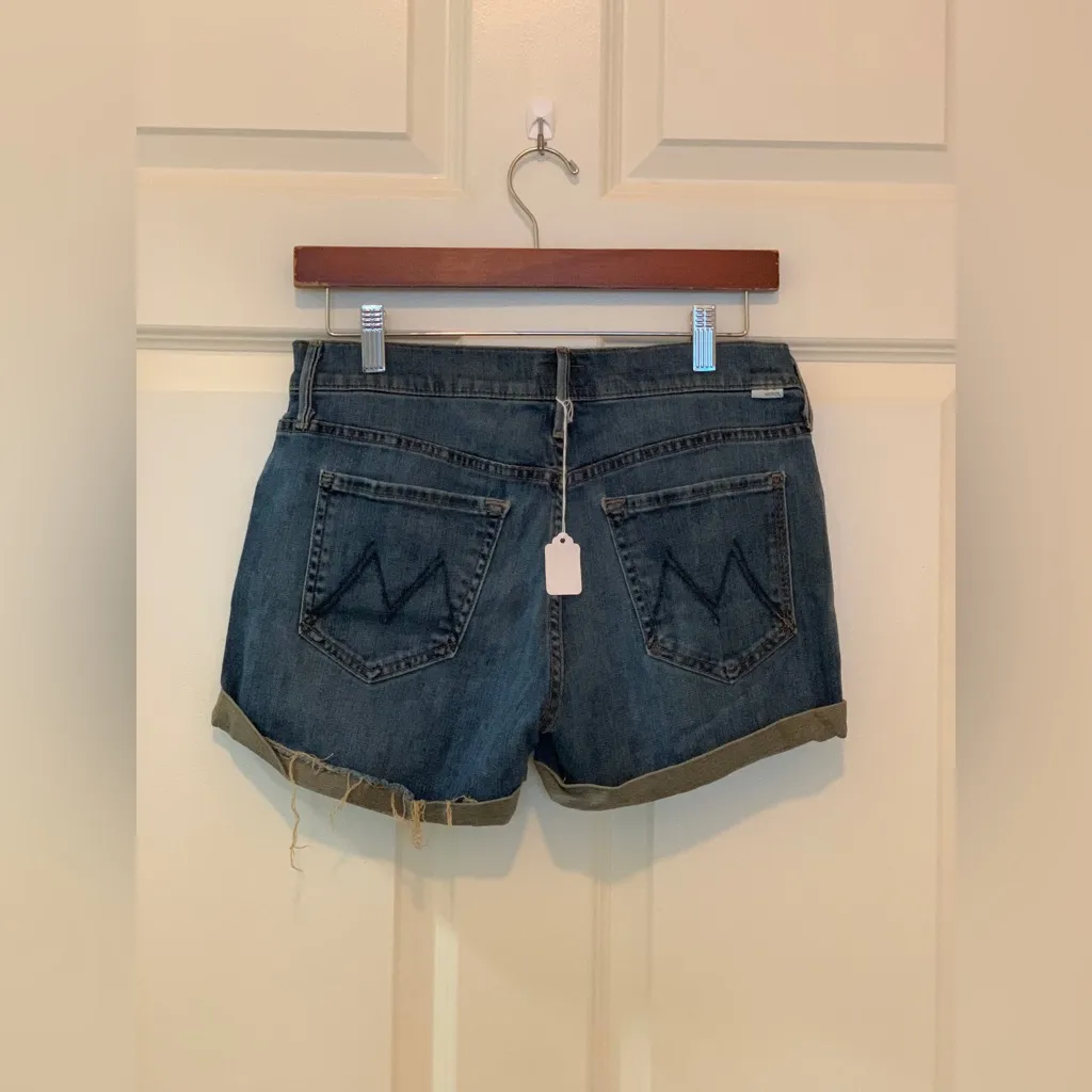 Mother Denim Cuffed Shorts. Size - Image 3