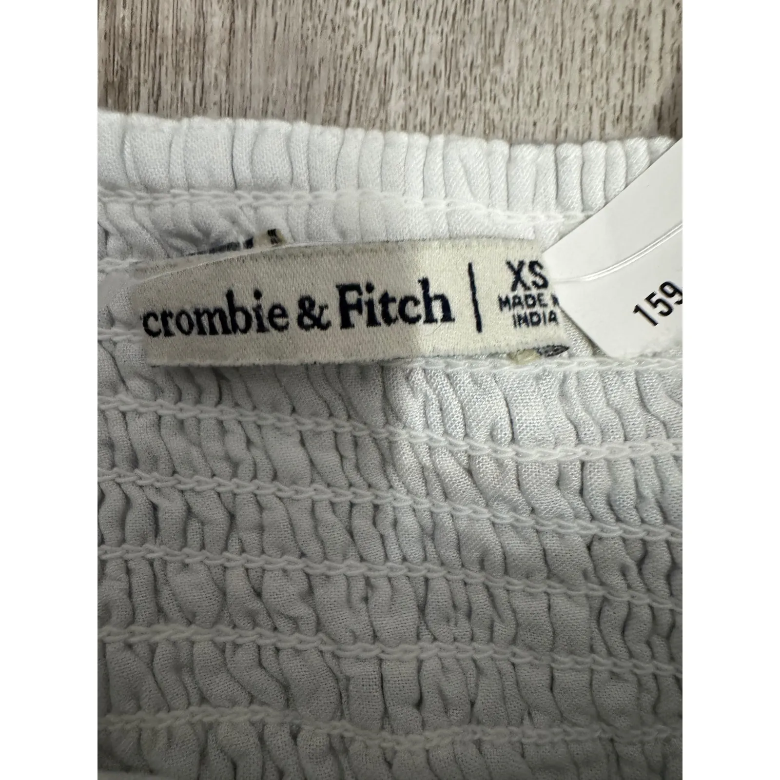 Abercrombie Fitch Emerson Off Shoulder Striped Smocked Mini Dress Size XS - Image 4