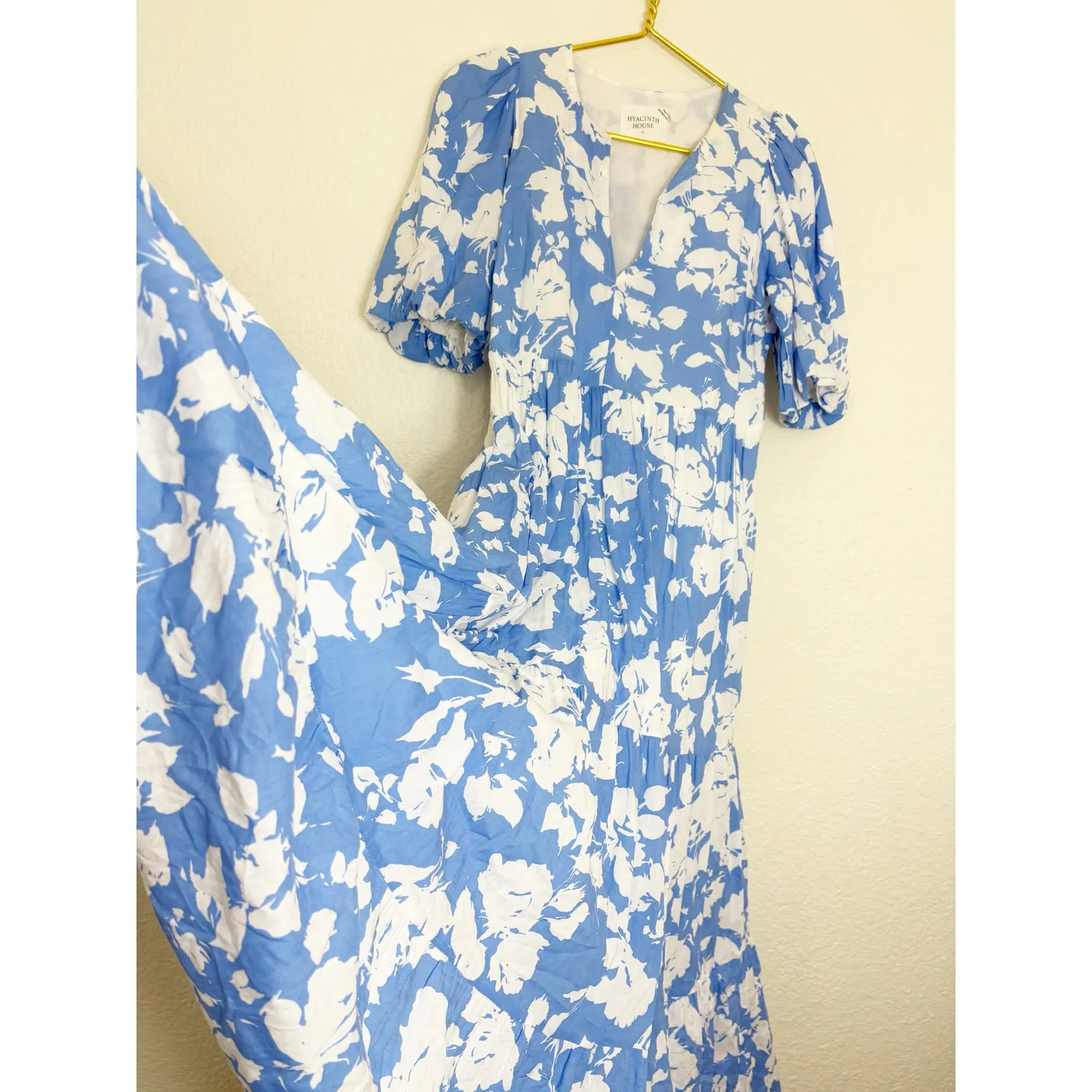 Tuckernuck Hyacinth House Blue & White Floral Cisco Maxi Dress Sz Small Coquette - Image 13