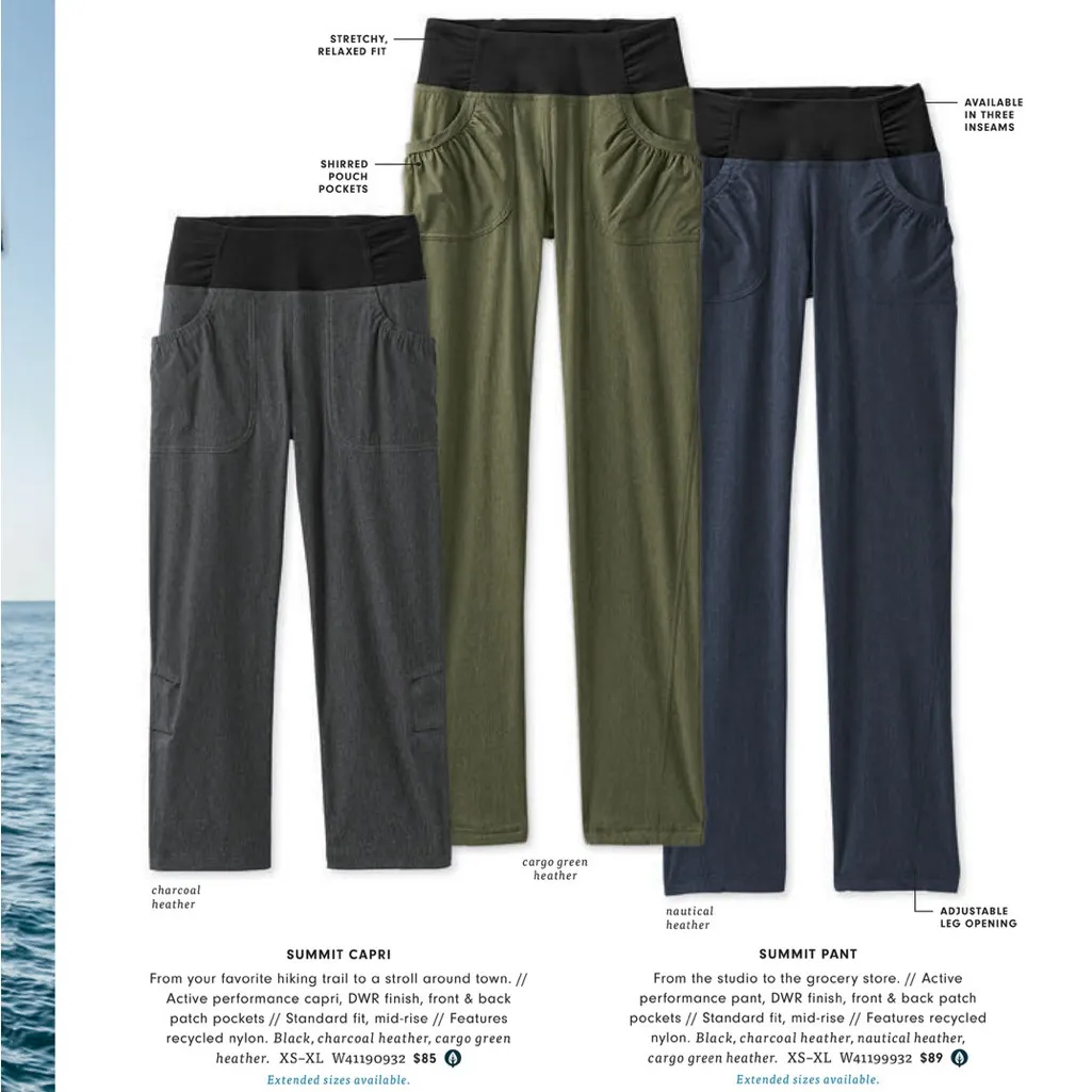 Prana Women's Summit Pant Blue Heather S Tall EUC Athleisure Performance Active - Image 16