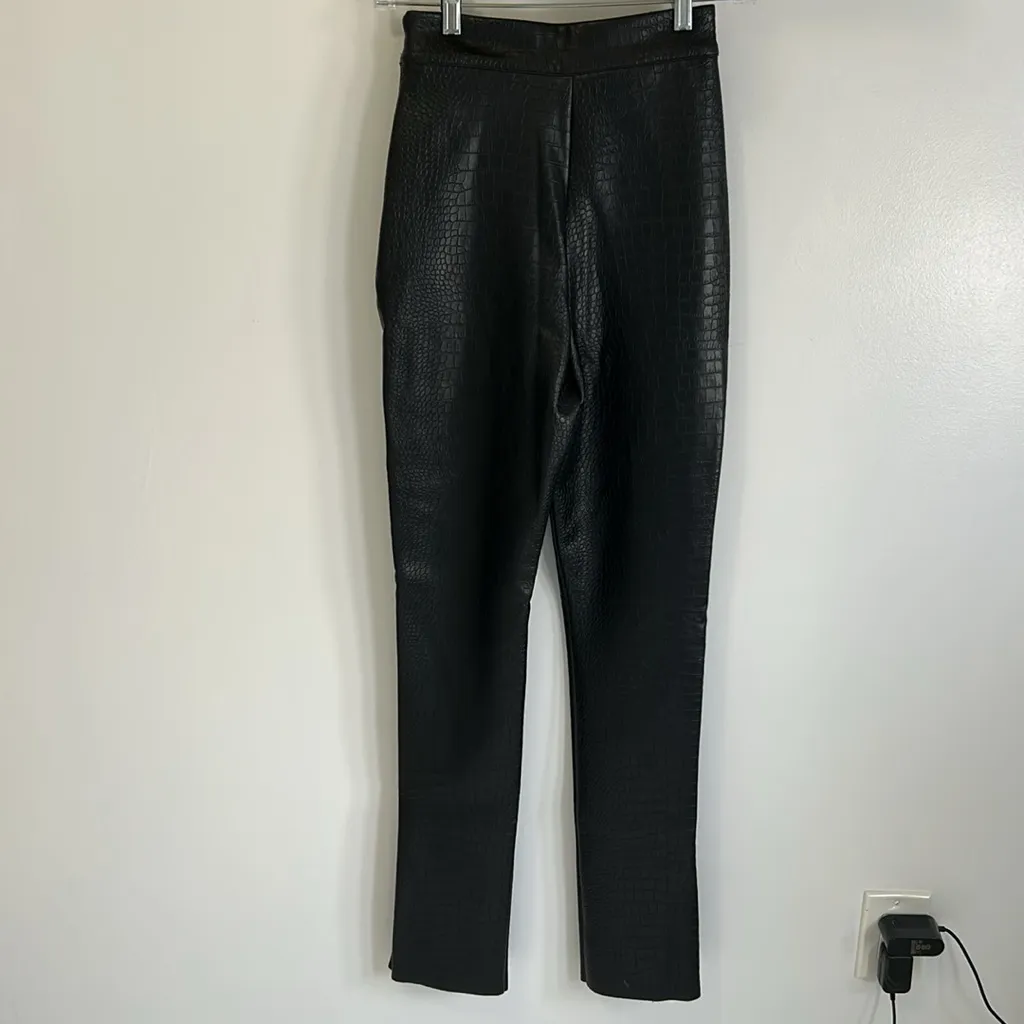 Meshki Annabelle High Waisted Croc Skinny Pants - Image 4
