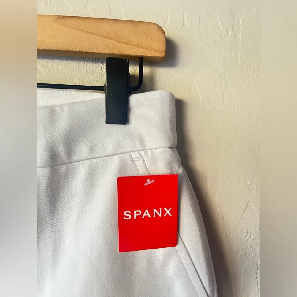 NWT Spanx slim straight pants white medium - Image 9
