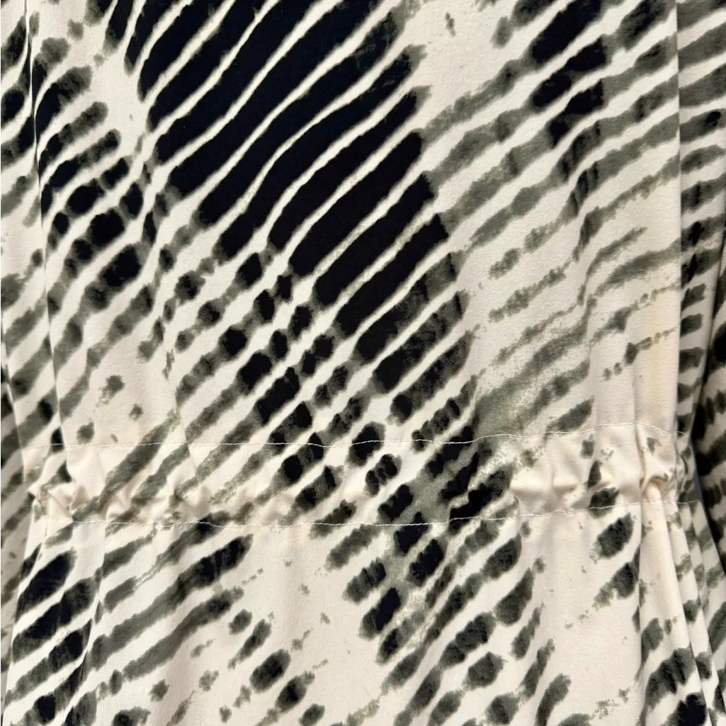 Soft Surroundings Go Lively Shibori Hooded Anorak Jacket Size L Zip Snaps Lined - Image 12