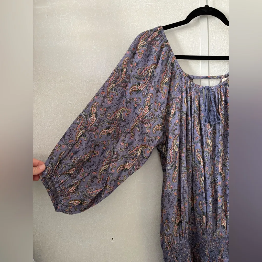 Denim & Supply Ralph Lauren purple floral 3/4 Sleeve mini dress Size L - Image 3