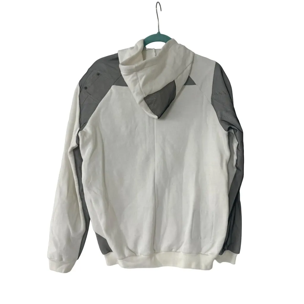 QBISM Quentin Nghiem Vintage Denim Patchwork Zip Up Hoodie Sz M NEW Gray Size M - Image 6