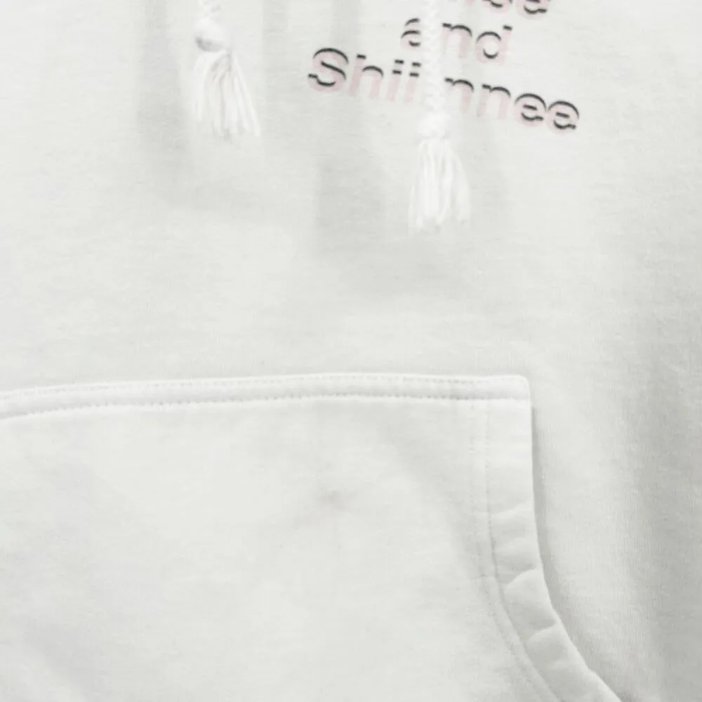 The Kylie Jenner Shop Womens Streetwear Rise N Shine Music Notes Fleece Hoodie M White Size M - Image 3