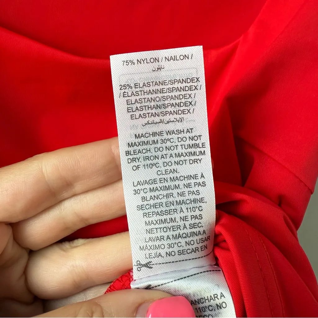 Edikted  Essy Square Neck Tank Top‎ Red M - Image 6