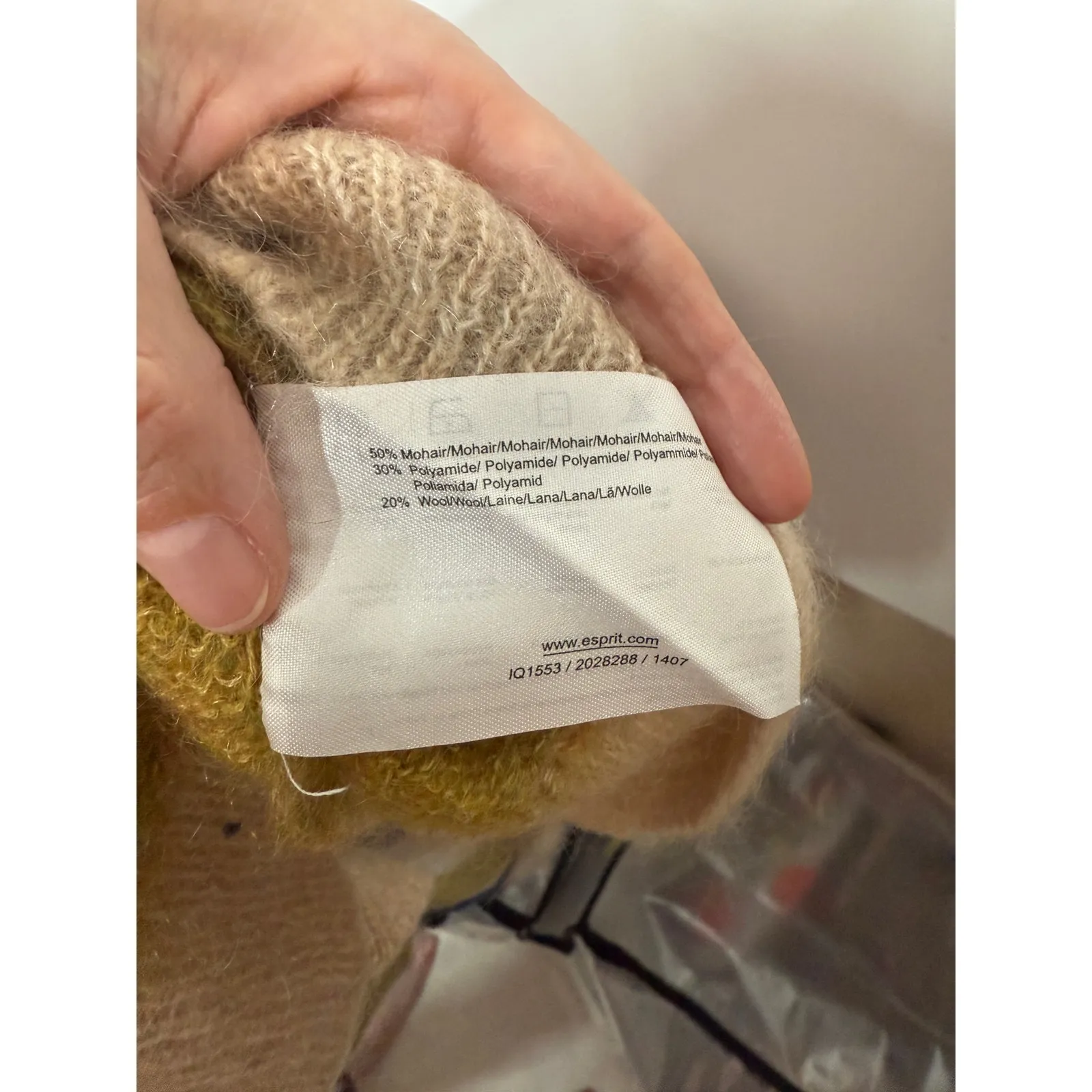 Vintage 90s Y2K Esprit Mohair Blend Striped Sweater Knit Boat Neck Size L/XL - Image 4