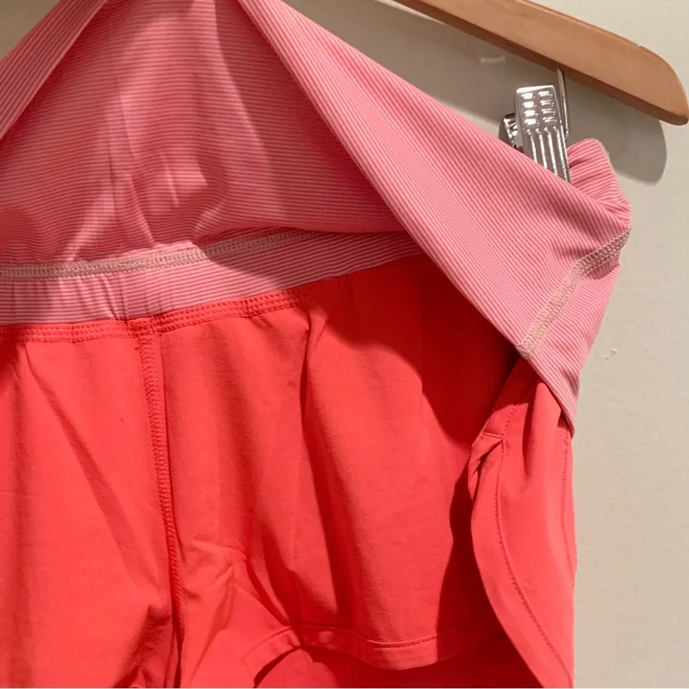 Lululemon Salmon Pink Rollover Shorts 6 - Image 4