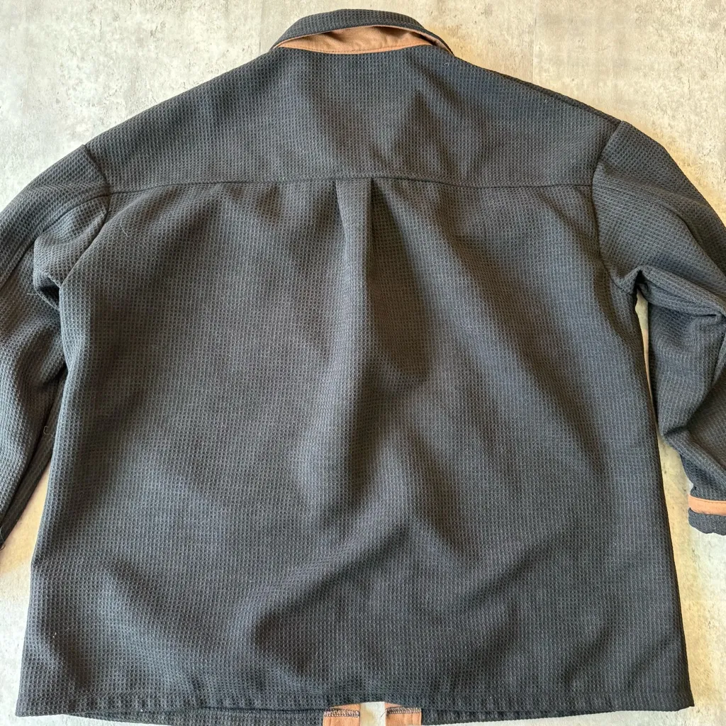 Black modern thermal shacket long sleeve jacket casual women’s Size XL - Image 6