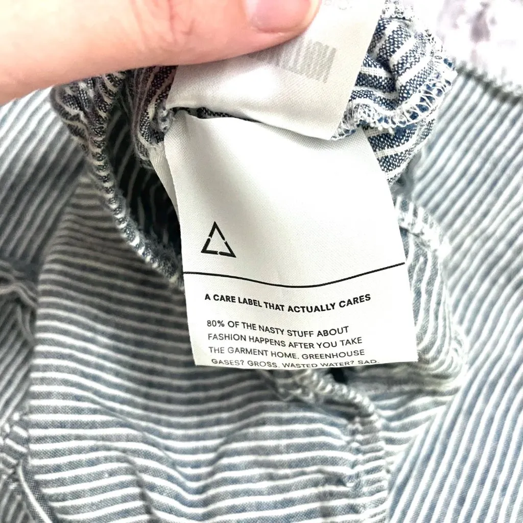 Reformation Blue Linen Two-Piece Skirt Set Size 4 - Image 11