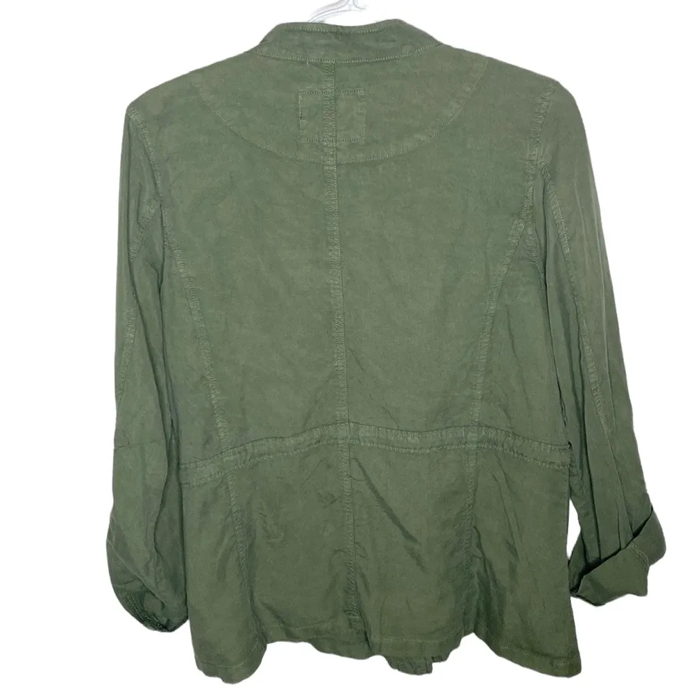 Sanctuary crafted and tailored lyocell front tie patch pocket utility jacket S - Image 2