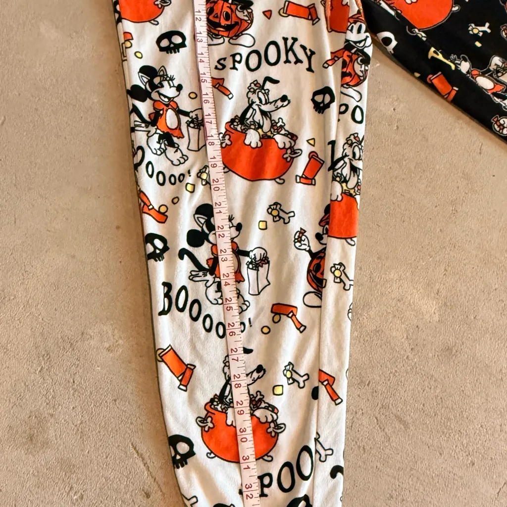 Disney Halloween Mickey Pajama Pants - Black, White, Orange - Image 4
