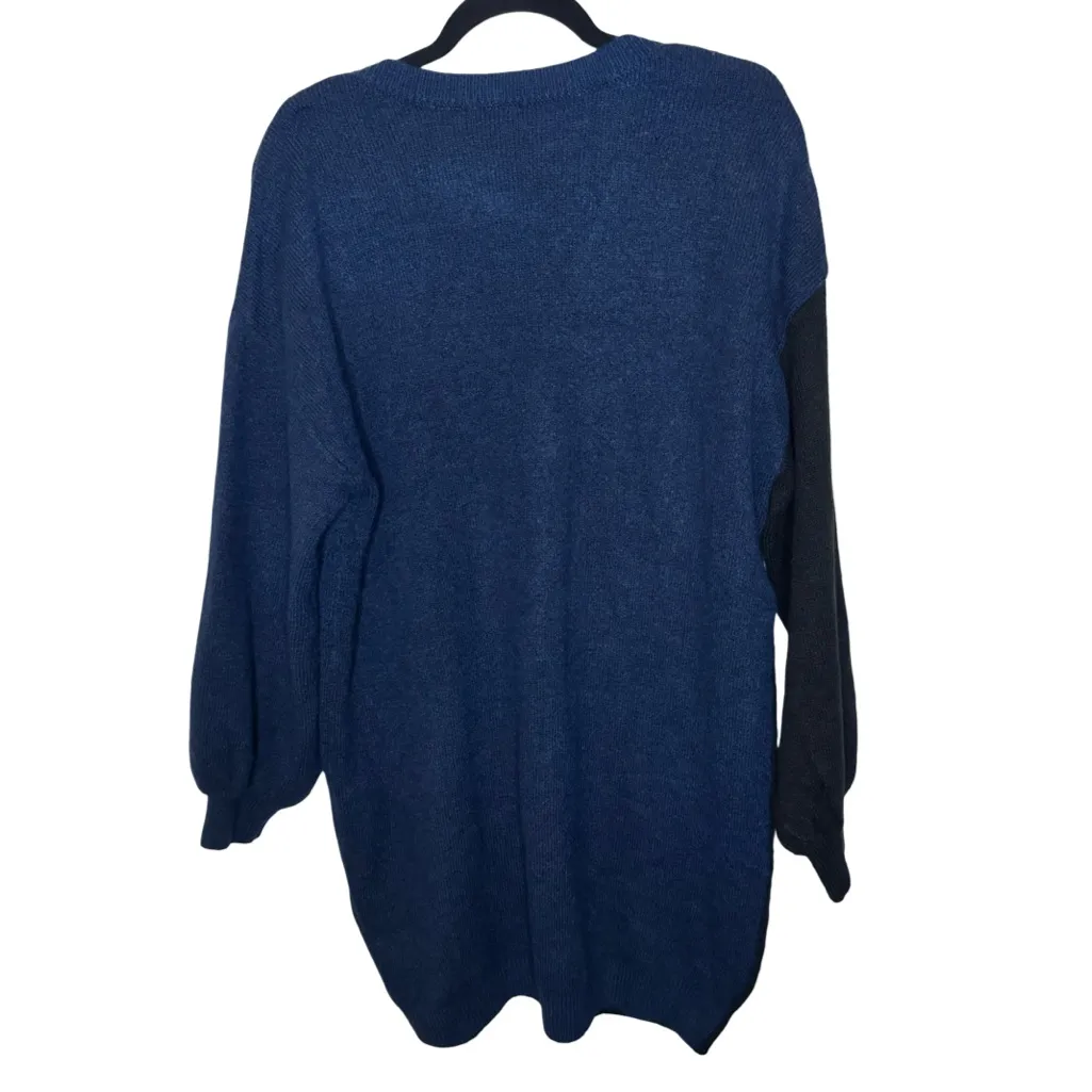 NWT Steve Madden Women's Colorblock V Neck Sweater Dress Size L - Image 5