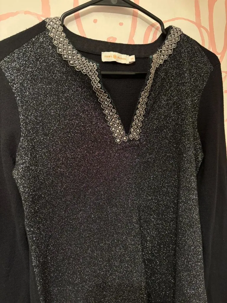 Tory Burch Merino Wool V-Neck Tunic - Image 3