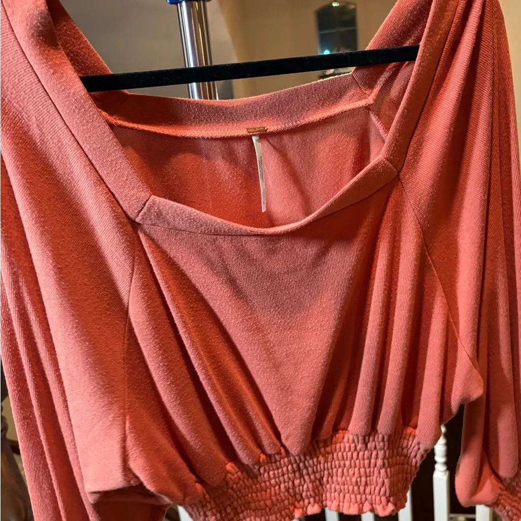 Free People Rust Orange Blouse - Image 4