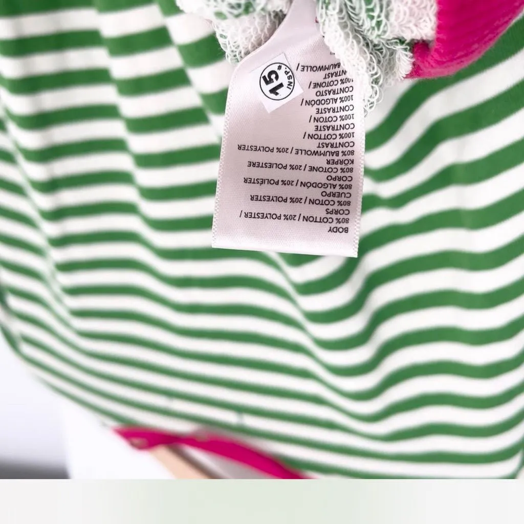 FREE PEOPLE WE THE FREE Classic Striped Oversized Crewneck Clover Combo Pink - Image 10