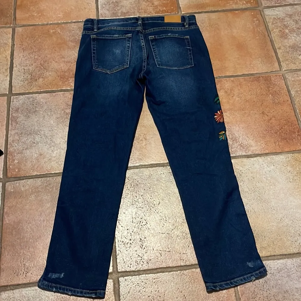 Zara embroidered ankle jeans - Image 6