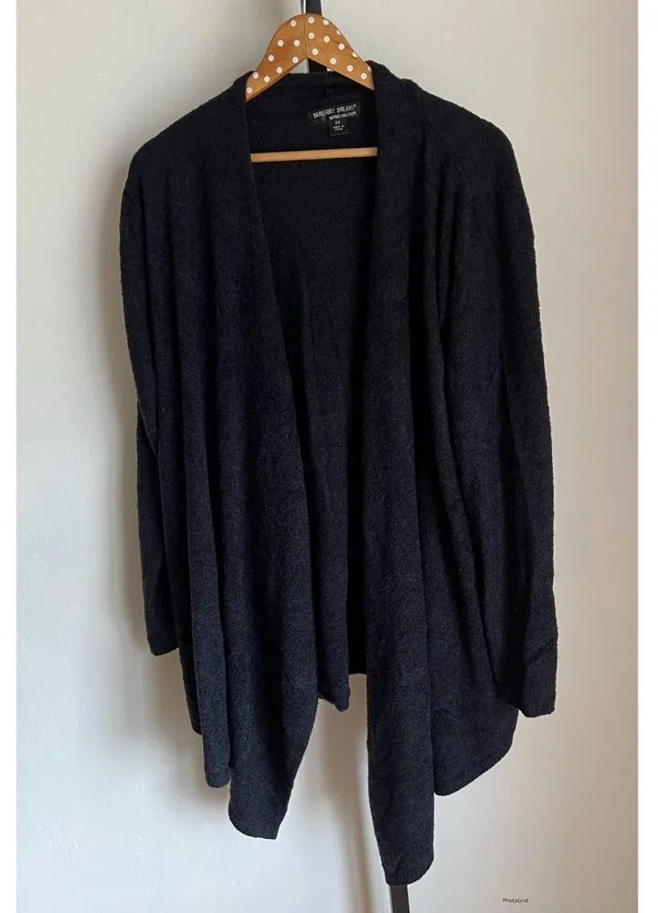 Barefoot Dreams 436X Cozychic Lite Island Wrap Black Cardigan 2X - Image 2