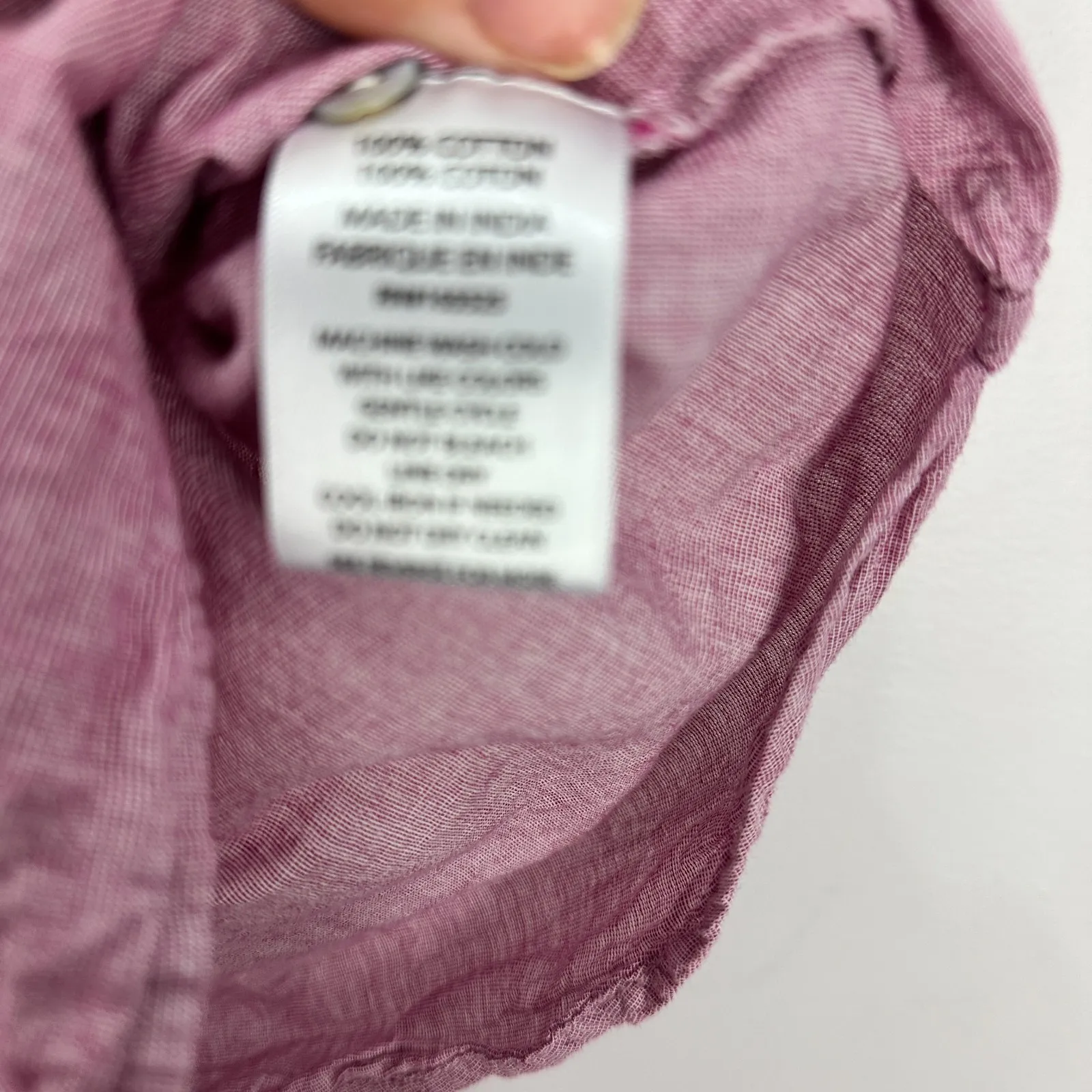 Lola River Shirt M Pink 100% Cotton Button Down Short Sleeve Preppy Casual Top Size M - Image 3